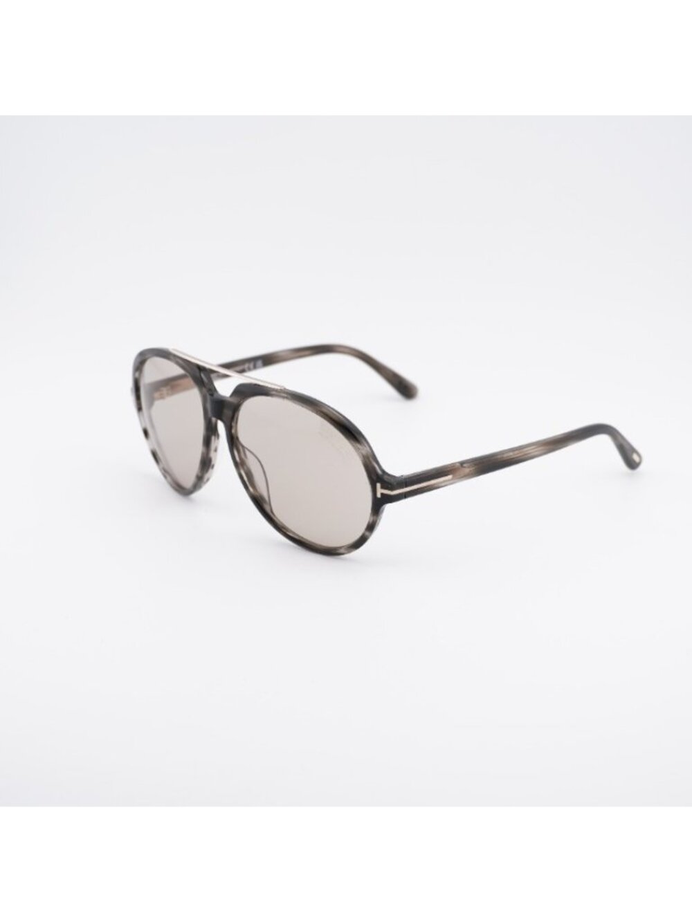 Tom Ford Aalto FT1210 56E Sunglasses Coloured Havana Aviator Frame, Brown Lenses - Picture 2 of 10